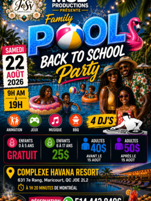 Family Pool Back to School Party