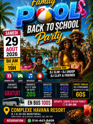Family Pool Back to School Party